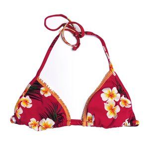 Rampage Swim Hawaiian Floral Print Bikini Top